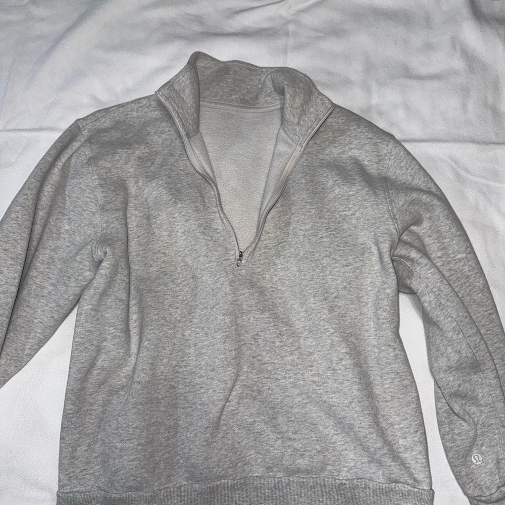 Gray Quarter-Zip Lululemon Sweater